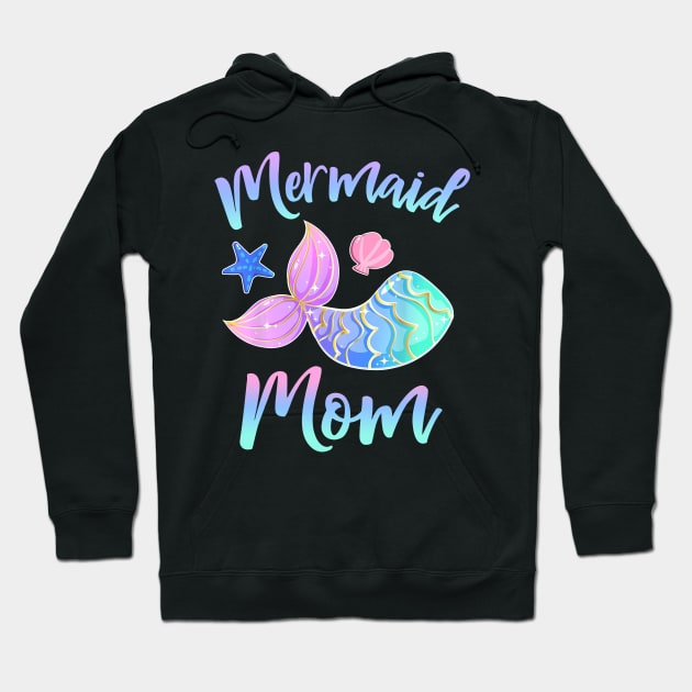 Mermaid Mom T shirt Birthday Squad Gifts for Women Girls Hoodie by woodsqhn1